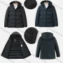 Wholesale Men's Casual Plain Hooded Zipper Down Jacket preview