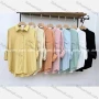 Wholesale Women's Casual Collared Long Sleeve Button Down Oversized Plain Shirt preview