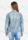 Wholesale Women's Basics Loose Fit Multiple Pockets Button Down Denim Jacket - Liuhuamall