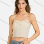 Wholesale Women's Casual Spaghetti Strap Plain Pullover Sleeveless Crop Top 7169# preview