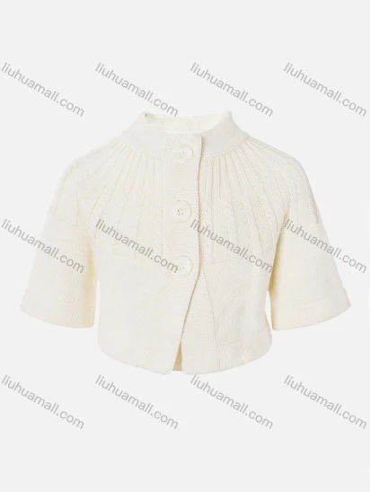 Wholesale Baby's Long Sleeve Mock Neck Button Front Plain Sweater Cardigan