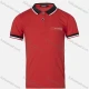 Wholesale Boys Casual Plain Embroidery Contrast Collar Striped Trim Short Sleeve Polo Shirt Red Clothing Wholesale Market Liuhua