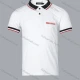 Wholesale Boys Casual Plain Embroidery Contrast Collar Striped Trim Short Sleeve Polo Shirt White Clothing Wholesale Market Liuhua