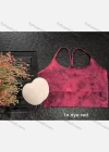 Wholesale Women's Racerback Sport Tie Dye Pads Bra Fitness Active Tank Tops - Liuhuamall