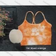 Wholesale Women's Racerback Sport Tie Dye Pads Bra Fitness Active Tank Tops Orange Clothing Wholesale Market Liuhua