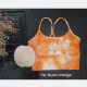 Women's Racerback Sport Tie Dye Pads Bra Fitness Active Tank Tops Orange Clothing Wholesale Market -LIUHUA