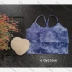 Wholesale Women's Racerback Sport Tie Dye Pads Bra Fitness Active Tank Tops Blue Clothing Wholesale Market Liuhua