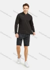 Wholesale Men's Athletic V Neck Long Sleeve Letter Print Running Tops - Liuhuamall