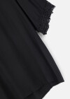 Wholesale Women's Casual Half Sleeve Round Neck Pearl Decor Lace Plain Blouse - Liuhuamall