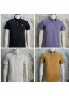 Wholesale Men's Casual Plain Labeled Short Sleeve Polo Shirt - Liuhuamall