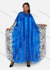 Wholesale Women's African Glamorous Chiffon Oversized Batwing Floral Print Maxi Kaftan Dress - Liuhuamall