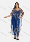 Wholesale Women's Muslim Islamic Glamorous Sequin Triangular Hem Arabic Dubai Sheer Mesh Cover Up Top - Liuhuamall