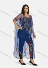 Wholesale Women's Muslim Islamic Glamorous Sequin Triangular Hem Arabic Dubai Sheer Mesh Cover Up Top - Liuhuamall