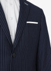 Wholesale Men's Business Striped Single Breasted Pockets Lapel Slim Fit Blazer & Trousers 2 Piece Sets - Liuhuamall