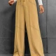 Wholesale Women's Sporty Plain High Waist Drawstring Wide Leg Long Pants Ginger Clothing Wholesale Market Liuhua