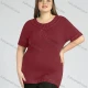 Wholesale Women's Plus Size Round Neck Short Sleeve Embroidery Casual Top 4# Clothing Wholesale Market Liuhua