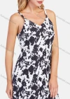 Wholesale Women's Corduroy Beauty Spaghetti Strap Ditsy Floral Rib-Knit Knee Length Cami Dress - Liuhuamall