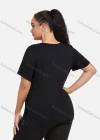 Wholesale Women's Elegant Round Neck Floral Sequin Embroidery Short Sleeve T-Shirt - Liuhuamall