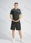Wholesale Men's Sporty Colorblock Short Sleeve Slim Fit Quick Dry Polo Shirt - Liuhuamall