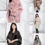Wholesale Women's Casual Plain Scarf Hem Pompom Pullover Cape preview