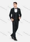 Wholesale Men's Formal Lapel Plain Pockets Blazer & Vest & Pant 3 Pieces Suit Sets - Liuhuamall