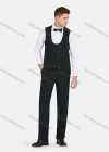Wholesale Men's Formal Lapel Plain Pockets Blazer & Vest & Pant 3 Pieces Suit Sets - Liuhuamall
