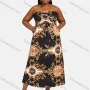 Wholesale Women's Off Shoulder High Waist Baroque Print Maxi Tube Dress 28203A# preview