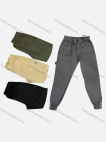 Wholesale Men's Casual Plain Zipper Leg Ankle Length Drawstring Joggers, LIUHUA CLOTHING WHOLESALE