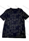 Wholesale Men's Black Tee w/ White Alphabet Print - Loose Fit, Lightweight & Breathable, Bulk Order Trendy - Liuhuamall