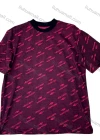 Wholesale Men's Burgundy Pink Alphabet Tee - Short Sleeve Crew Neck, Loose Fit, Lightweight & Breathable, Bulk Order! - Liuhuamall