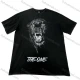 Wholesale Men's Solid Black Short Sleeve Tee – Ferocious Panther & 'THE ONE' Print, Minimalist Streetwear Bulk Order Black Clothing Wholesale Market Liuhua