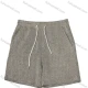 Wholesale Men's Gray Striped Drawstring Shorts – Soft Breathable Fabric, Loose Fit Casual Summer Bulk Order Gray Clothing Wholesale Market Liuhua