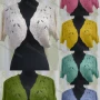 Wholesale Women's Casual Round Neck Short Sleeve Hollow Out Plain Cardigan preview