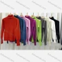 Wholesale Women's Casual Turtleneck Neck Lantern Sleeve Plain Knit Sweater preview