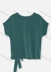 Wholesale Women's Bateau Neck Batwing Sleeve Bowknot Plain Casual Blouse - Liuhuamall