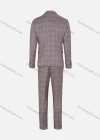 Wholesale Men's Formal Plaid Double Breasted Pockets Lapel Slim Fit Blazer & Trousers 2 Piece Sets - Liuhuamall