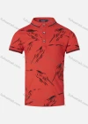 Wholesale Boys Casual Allover Leaf Print Striped Trim Short Sleeve Polo Shirt - Liuhuamall