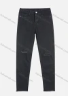 Wholesale Women's Spring Plain Slim Fit Ripped Patch Pocket Casual Pencil Jeans - Liuhuamall