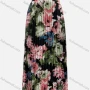Wholesale Women's Casual Floral Print High Waist Pleated Ruffle Hem Midi Skirts preview