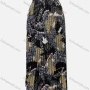 Wholesale Women's Casual Allover Print High Waist Pleated Ruffle Hem Midi Skirts preview