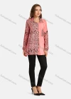 Wholesale Women's Casual Shirt Collar Long Sleeve Fake Pocket Button Front Leopard Print Tunic - Liuhuamall