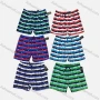 Wholesale Men's Casual Allover Print Striped Colorblock Drawstring Shorts 3# preview