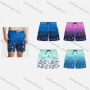 Wholesale Unisex Swim Trunks Quick Dry Gradient Graphic Drawstring Beach Shorts preview