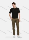 Wholesale Men's Casual Plain Straight Leg Ankle Length Pants Trousers - Liuhuamall