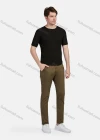 Wholesale Men's Casual Plain Straight Leg Ankle Length Pants Trousers - Liuhuamall