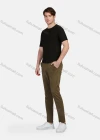 Wholesale Men's Casual Plain Straight Leg Ankle Length Pants Trousers - Liuhuamall