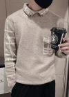 Wholesale Men's Casual Letter Print Turn-down Collar Long Sleeve Sweater - Liuhuamall
