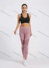 Wholesale Women's Sporty High Waist Mesh Patchwork Elastic Workout Leggings - Liuhuamall