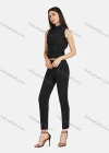 Wholesale Women's High-Neck Sleeveless Rhinestone Plain Blouse & Skinny Pants 2-Piece Set 2214# - Liuhuamall