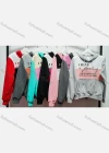 Wholesale Women's Casual Hooded Kangaroo Pocket Colorblock Letter Hoodies - Liuhuamall